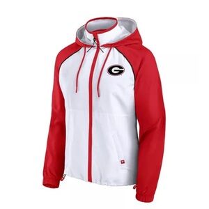 Fanatics Georgia Bulldogs Full Zip Anorak HoodieMesh-Lined Jacket. Medium‎